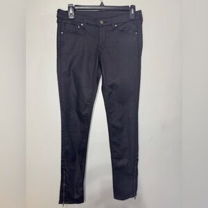 &Denim Black Pleather Glitter Pants‎ Jeans Size 27